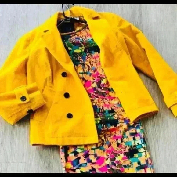 LIZ CLAIBORNE YELLOW CORDUROY SPRING JACKET SIZE  S - Picture 2 of 16